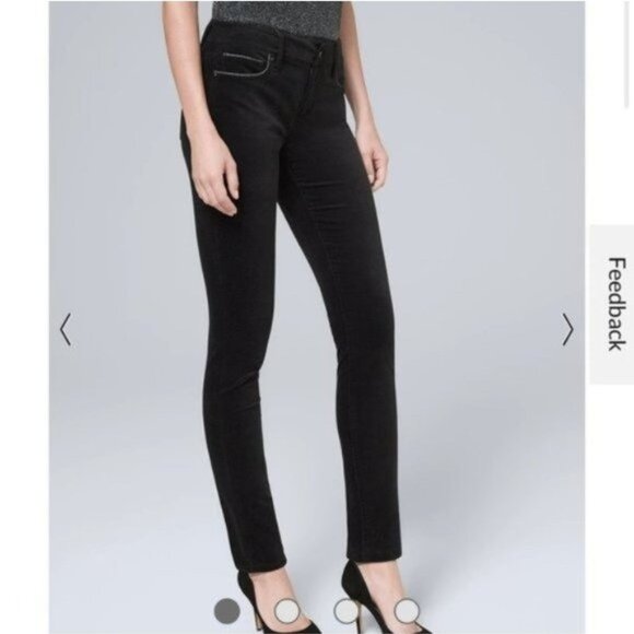 White House Black Market Pants - NWOT White House Black Market Mid-Rise Velvet Skinny Jeans